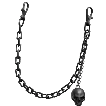 Dark Silver Waist Chains w/ Hanging Skull 1.0 Roblox item