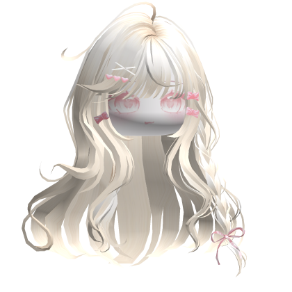 Shoujo Girl Braids w/ Bow Clips (Beige) Roblox item