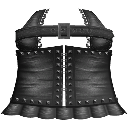 emo gothic studded corset dress in gray Roblox item