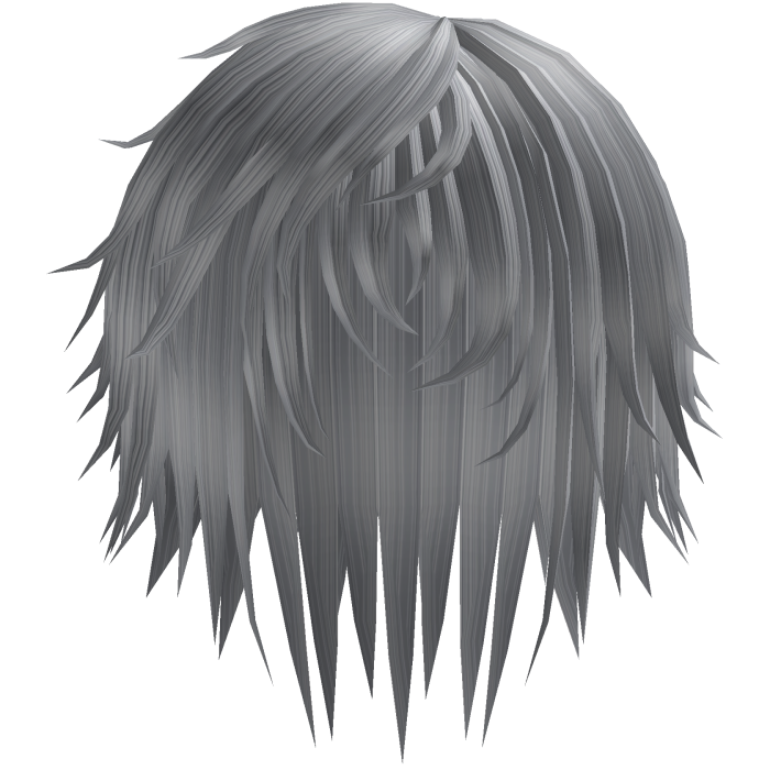 Soft Messy Emo Vkei Ash Gray Hair
