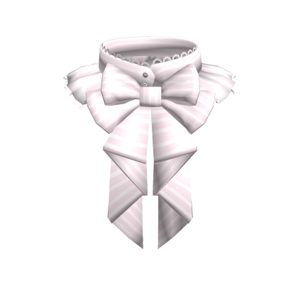 3.0 pinstripe ruffle choker collar / baby pink