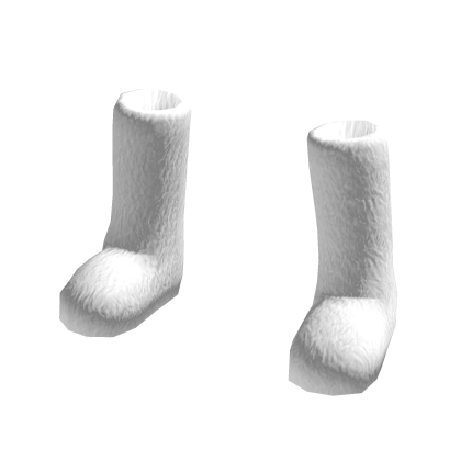 Y2K Fuzzy White Boots Roblox