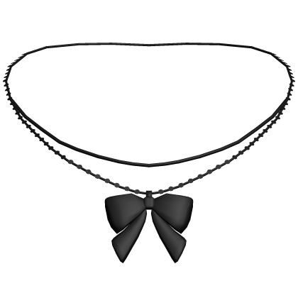 ♡ cute black bow necklace