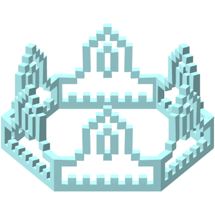 Pastel Blue 8-Bit Royal Crown Outline (Addon) Roblox item