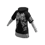 Split Techwear Shirt Monochrome