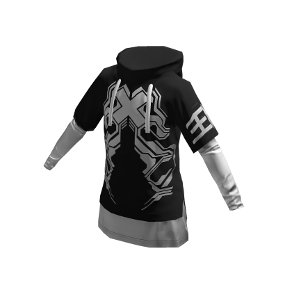 Split Techwear Shirt Monochrome