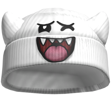 White Boo Beanie