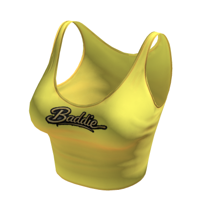 ✅🔥BADDIE🔥✅ Street Urban Yellow Tank Top