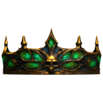 (CODE=7279) Stained Glass Green-Walker Skull Crown