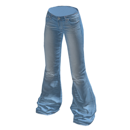 Flare Bootleg Y2K Denim Vintage Jeans Light Blue 3