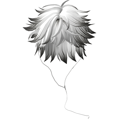 Y2K emo boy with headphones, black white hair
