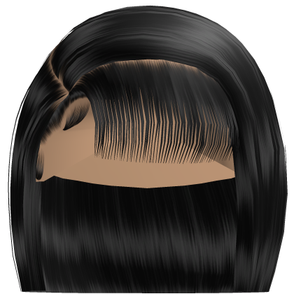 𝓭 Side Part Bob w/ Bangs (Black)