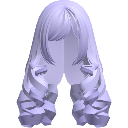 (remake) cute dolly long curls pastel purple Roblox item