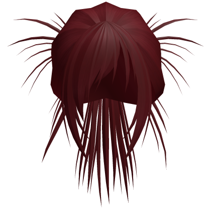 Anime Spiky High Bun w/ Side Bangs (Red)