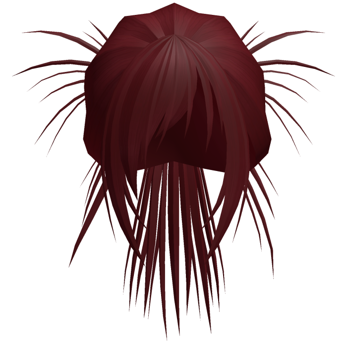 Anime Spiky High Bun w/ Side Bangs (Red)