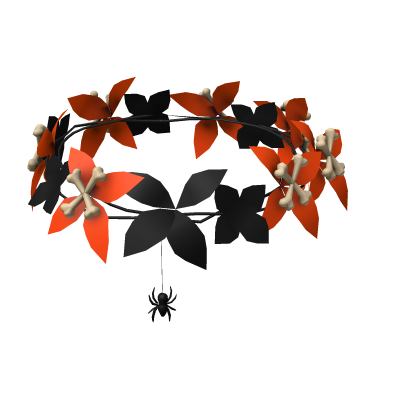 Black & Orange Halloween Leaf Crown