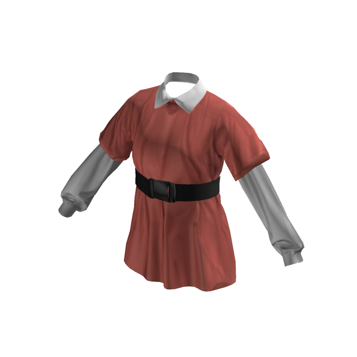 Rust Red Layered Collared Preppy Dress