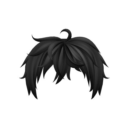 Messy Hair Combo Bangs in Black Roblox item