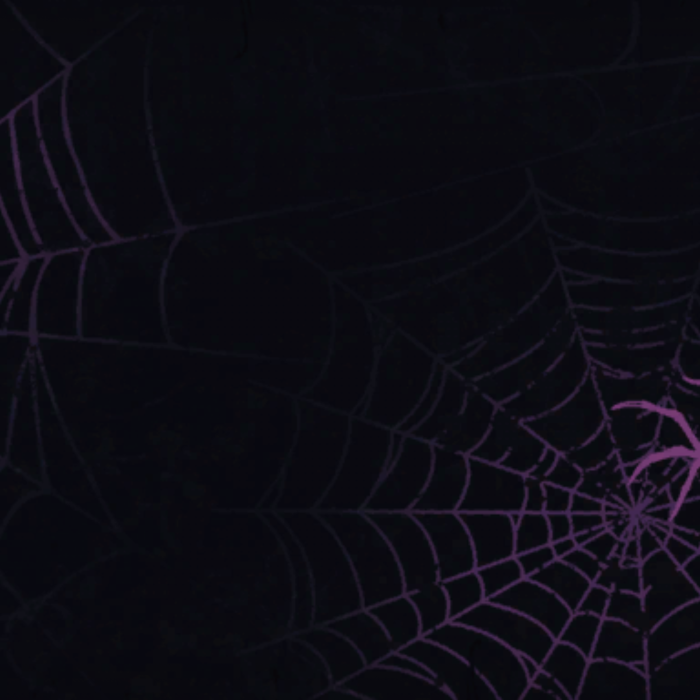 Goth Halloween Spiders & Cobwebs Purple