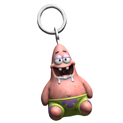 Goofy Starfish Meme Sponge Bob Keychain