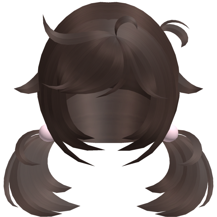 brown wispy cute tweencore pigtails