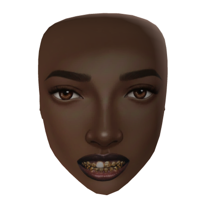 Realistic Boy Face Makeup Man head W/ Grillz Roblox item