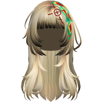 Yellow Heatwave Crosshair Punk Flowy Girl Hair