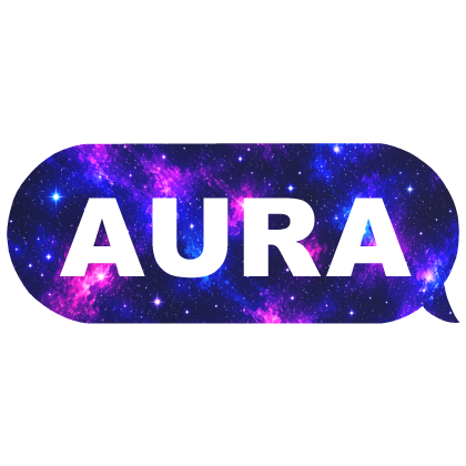 Cartoony Galaxy AURA Text