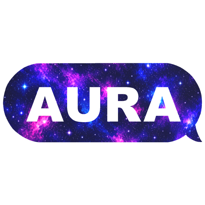 Cartoony Galaxy AURA Text
