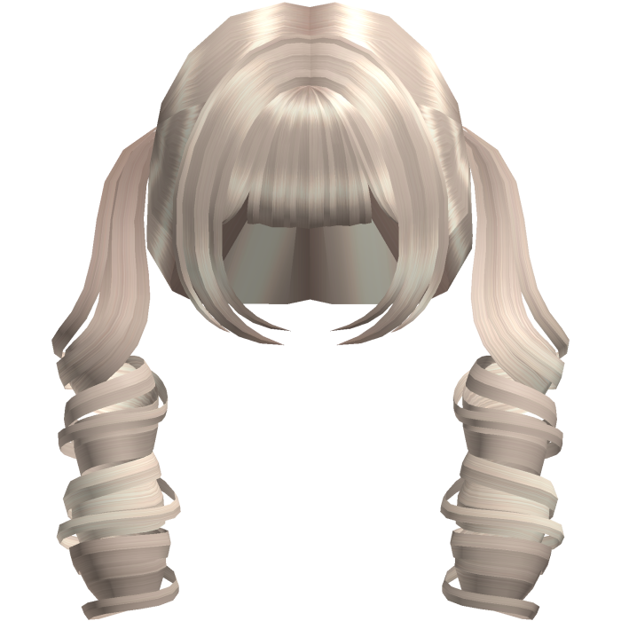 Blonde Curly Pig Tail Girl Hair