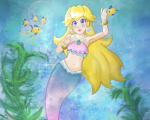 Team des Mermaid FlowerMario