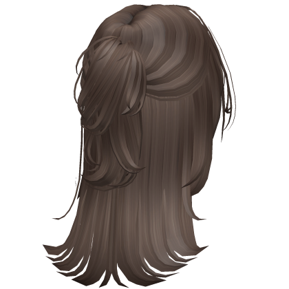Messy Half-Up Ponytail Hair (Brown) Roblox item