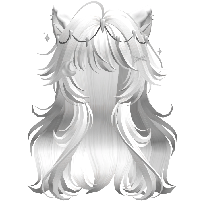 Super Fluffy Anime Werewolf Hair (White)
