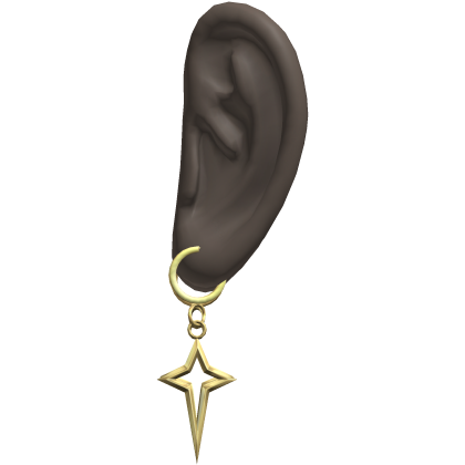 Y2K Gold Cross Earrings Ears