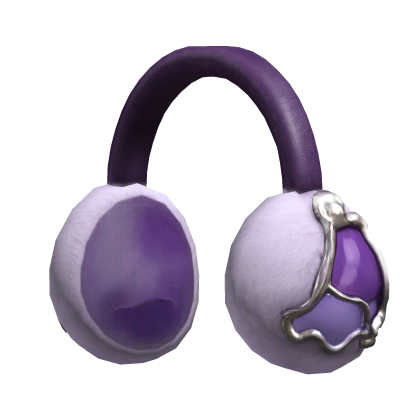 Purple and Silver Frostbell Earmuffs