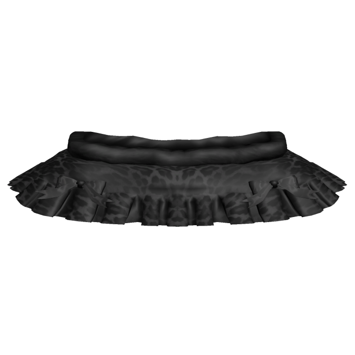 Black Leopard Skirt w Silk Bows