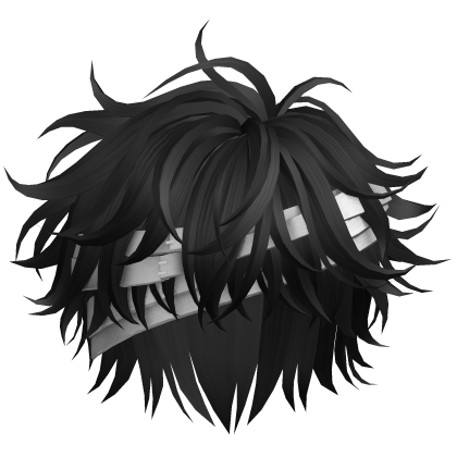 Black Messy Bandaged Hair