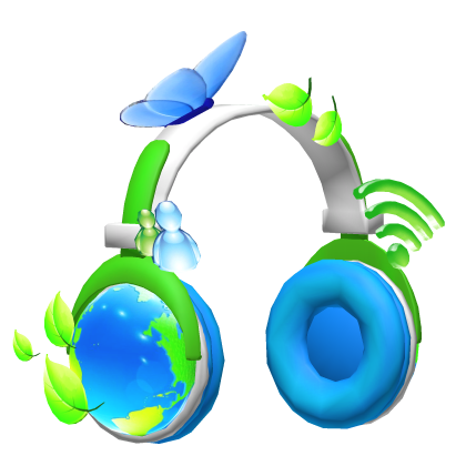 Frutiger Aero Eco Earth Headphones Roblox item