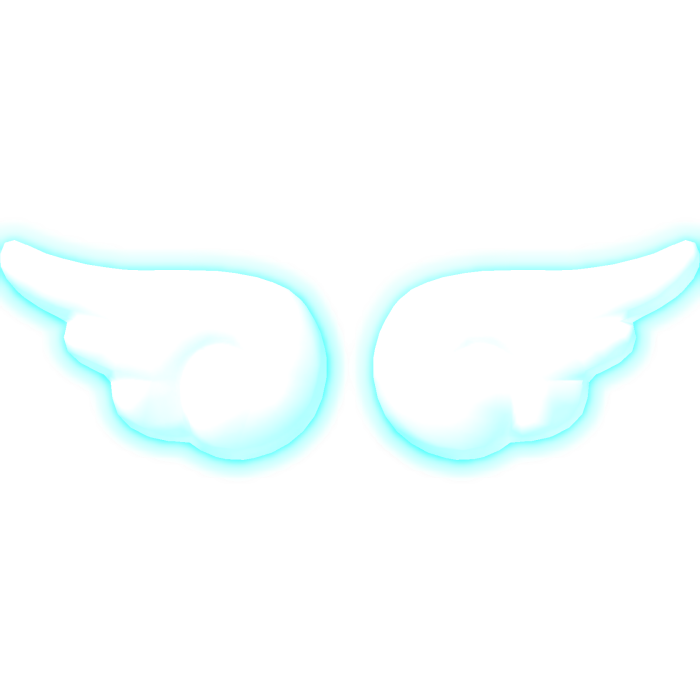 Glowing Blue Angel Wings (Emissive)