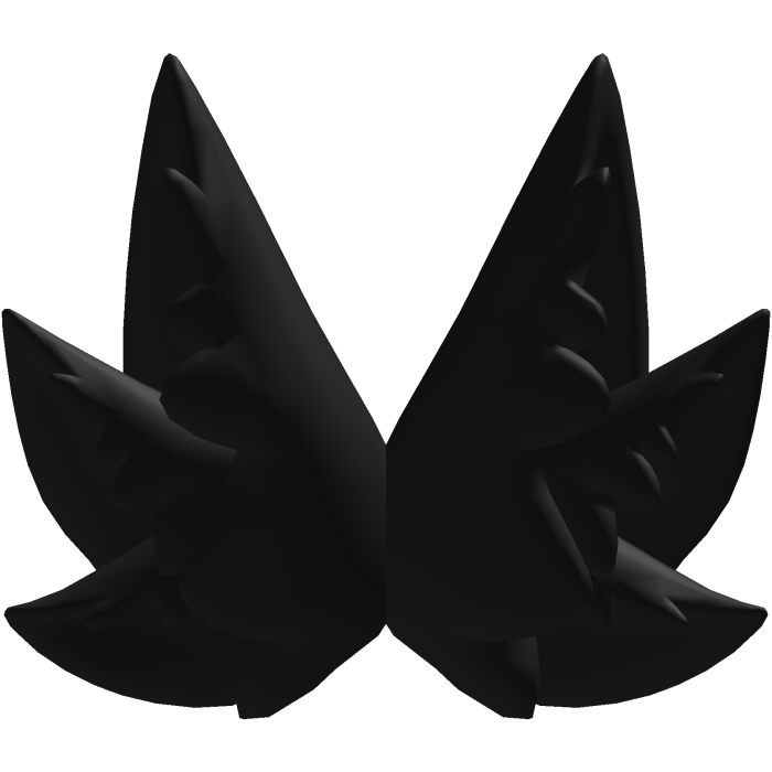 Six Fluffy Wing Ears Black