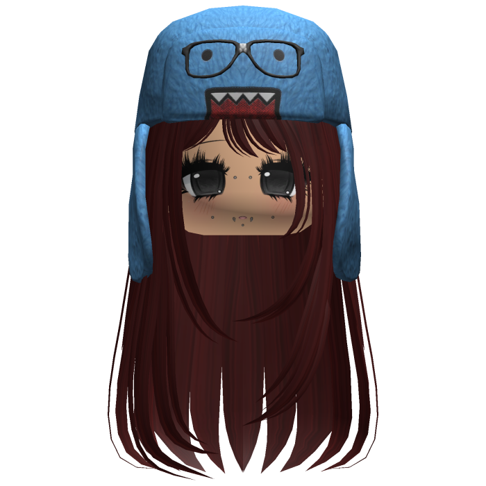 Domo Long Girl Hair Dark Red V3