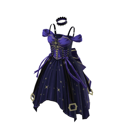 Halloween Mysterious Purple Dress Set thumbnail