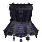 [FREE] Gothic jester dress in black and purple