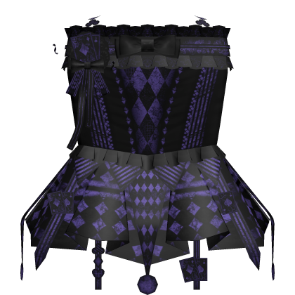 [FREE] Gothic jester dress in black and purple thumbnail