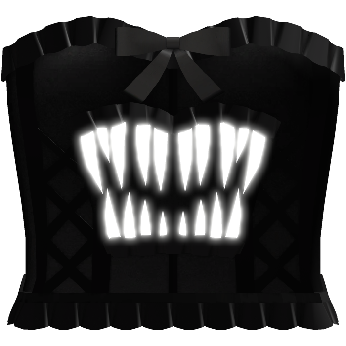 (GLOWING) black emo gothic ruffled monster corset 