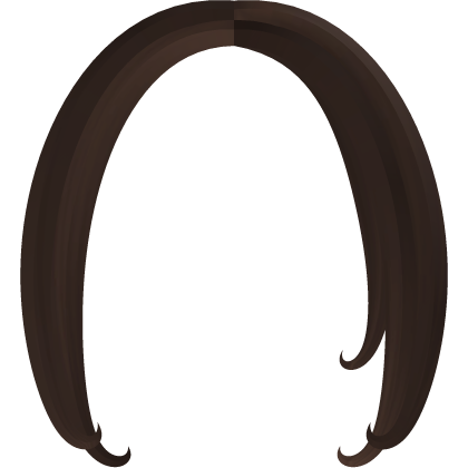 ♡ cute swoop curly front bangs in brown Roblox item