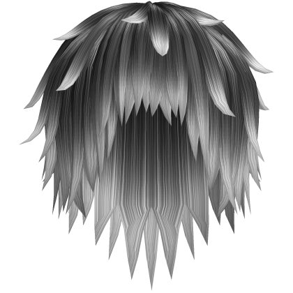 white black messy spikey vkei emo boy hair Roblox item