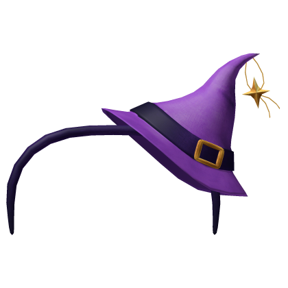 Purple Headband W Witch Hat