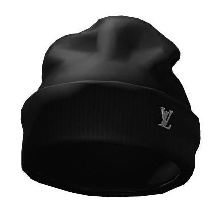 Black LV Designer Beanie