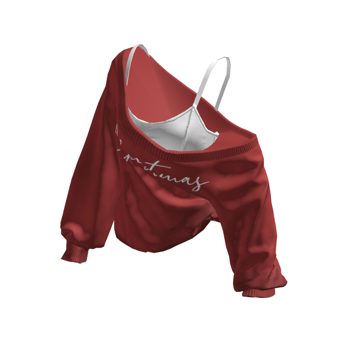 Christmas Cozy Baggy Sweater Red V2